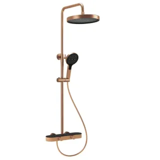 Rea ZESTAW NATRYSKOWY CREO MIEDŹ SZCZOTKOWANA REA-P0362