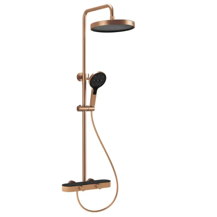 Rea ZESTAW NATRYSKOWY CREO MIEDŹ SZCZOTKOWANA REA-P0362