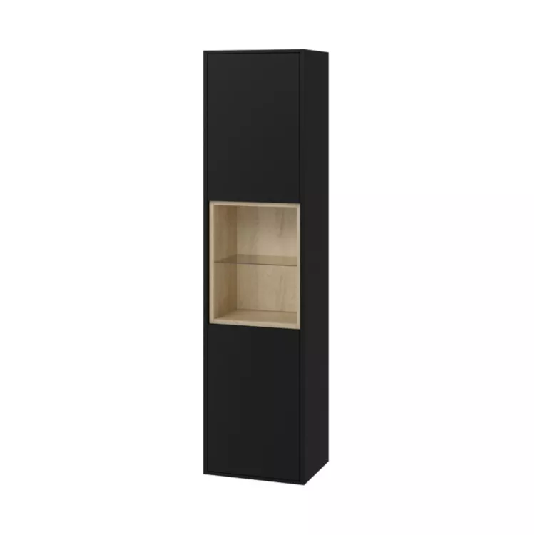 Excellent Tuto Szafka łazienkowa boczna 160x40x32cm Czarna/dąb MLEX.0201.400.BKBL