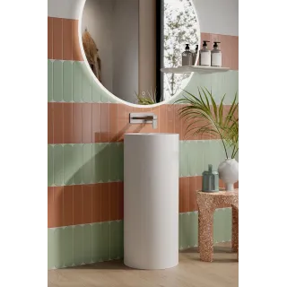 RAK Ceramics PETIT Umywalka wolnostojąca okrąg 36x36 cm biały mat PETFS13600500A