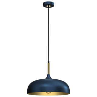 Lampa wisząca LINCOLN BLUE/GOLD 1xE27 35cm MLP8033