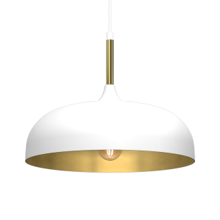 Lampa wisząca LINCOLN WHITE/GOLD 1xE27 35cm MLP8031