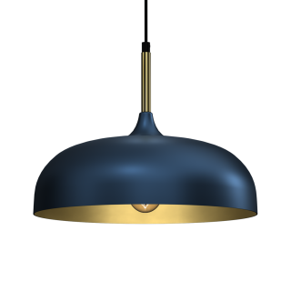 Lampa wisząca LINCOLN BLUE/GOLD 1xE27 35cm MLP8033