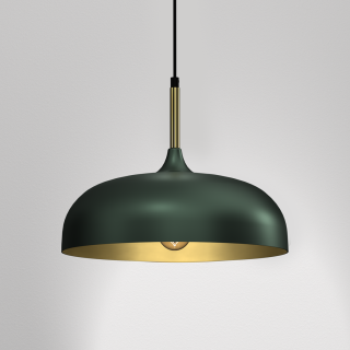 Lampa wisząca LINCOLN GREEN/GOLD 1xE27 35cm MLP8032