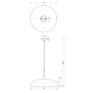 Lampa wisząca LINCOLN WHITE/GOLD 1xE27 35cm MLP8031