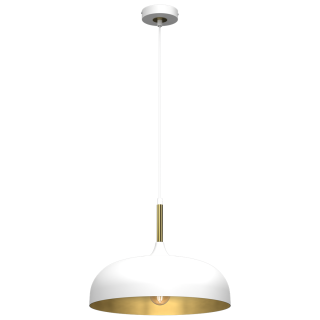 Lampa wisząca LINCOLN WHITE/GOLD 1xE27 35cm MLP8031