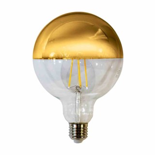 Żarówka Filamentowa LED 7W G125 E27 GOLD Barwa: Ciepła...