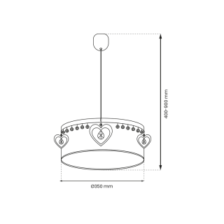 Lampa wisząca HEART 1xE27 MLP8278