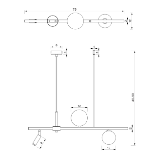 Lampa wisząca SIRIO 3xG9 MLP8407