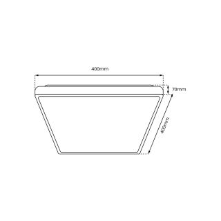 Plafon QUADRO GOLD 38W ML7930