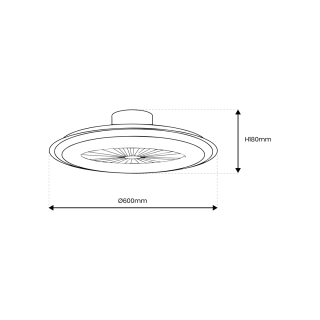 Plafoniera LED ZONDA WHITE 48W z wentylatorem ML8504