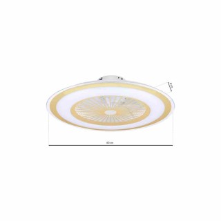 Plafoniera LED ZONDA GOLD 48W z wentylatorem ML8505