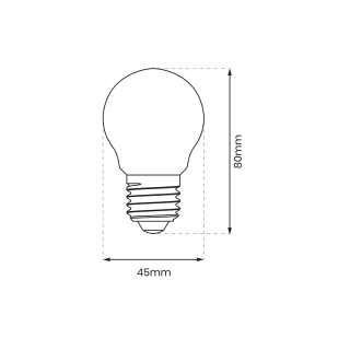 Żarówka Filamentowa LED 4W G45 E27 4000K EKZF8009