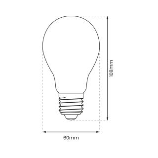 Żarówka Filamentowa LED 9W A60 E27 2700K EKZF8014