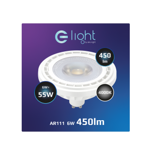 Żarówka LED 6W AR111 GU10 4000K/ Biały AR8036