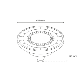 Żarówka LED 10W AR111 GU10 4000K/ Biały AR8039