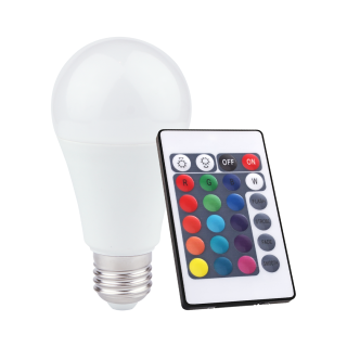 Żarówka LED 10W A60 E27 RGB + Pilot EK8049