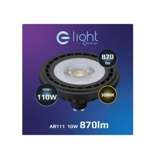 Żarówka LED 10W AR111 GU10 3000K/ Czarny AR8040