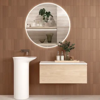 RAK Ceramics VALET Umywalka wolnostojąca 53x39,5x90 cm Blat P odpływ do podłogi biały mat VALFS5300500A