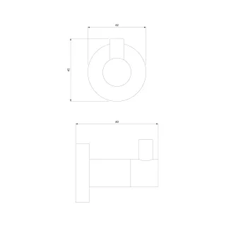 Omnires MODERN PROJECT haczyk, nikiel szczotkowany MP60110NI