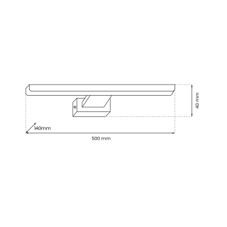 Kinkiet PINTO CHROME 12W LED 50cm ML8237