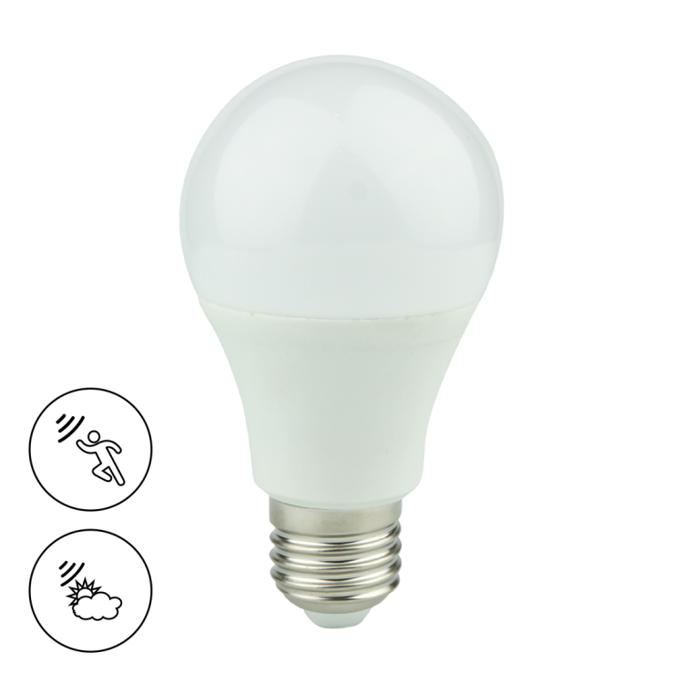 Żarówka LED 9W A60 E27 3000K Zmierzchowo-Ruchowa EK8046