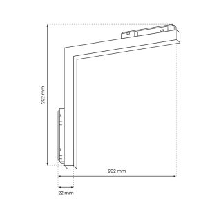 MAGNETIC TRACK L-DOWN 24W 4000K ML7166