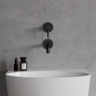 Omnires Y bateria umywalkowa podtynkowa, czarny półmat Y1215NBL