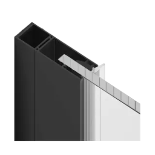 Excellent Rols profil poszerzający 15 mm, czarny mat KAEX.2690.BL