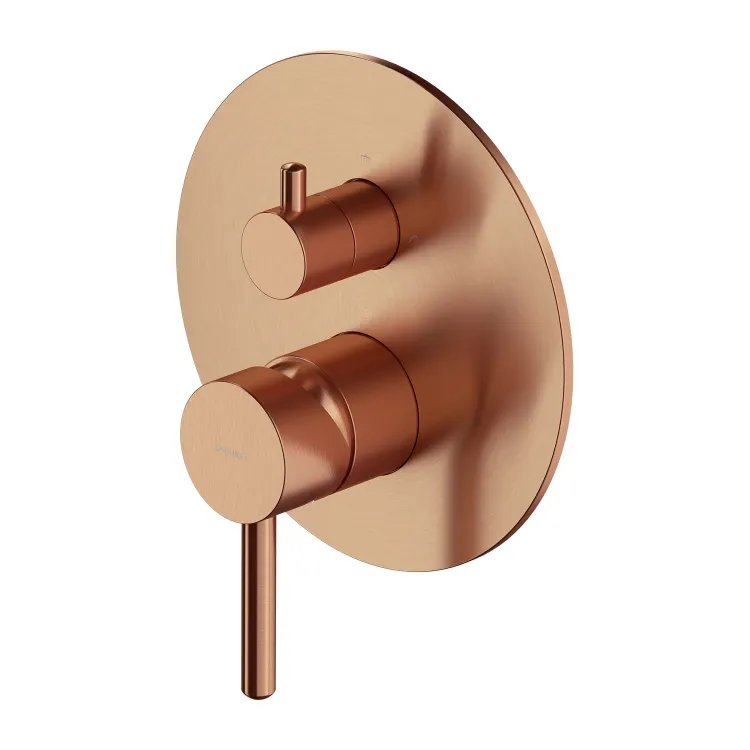 Omnires Y element natynkowy baterii prysznicowej 2-wyjściowej, miedź szczotkowana Y1247ROCPB