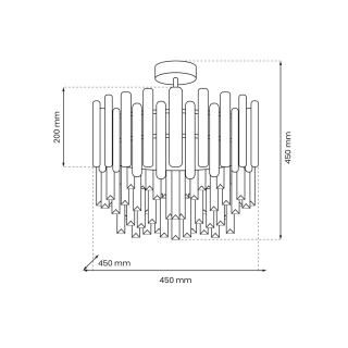 Lampa sufitowa ASPEN GOLD 6xE14 ML8810