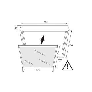 RAMKA 60x60 DO PANELU LED ALUMINIOWA EKP9131