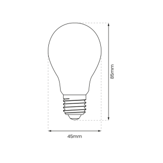 Żarówka Filamentowa LED 1W ST45 E27 2700K Plastik EKZF9139