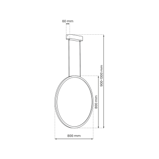 Lampa wisząca Saturno Black 46W LED ML8856