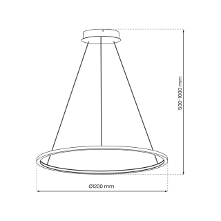 Lampa wisząca Saturno Black 65W LED ML8864