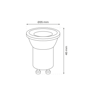 Żarówka LED 3W Mini GU10 3000K EKZA9597