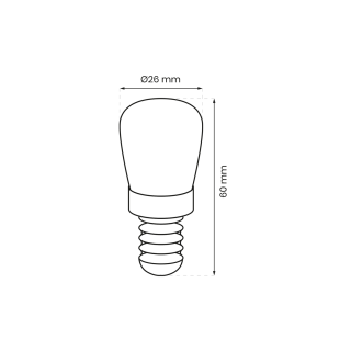 ŻARÓWKA LED DO LODÓWEK E14 3W 3000K EKZA9599