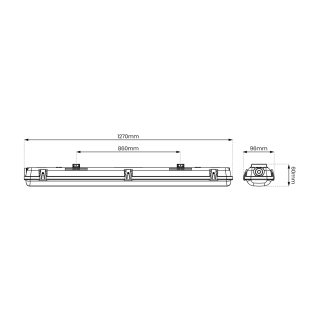 Oprawa Hermetyczna 2x120cm pod świetlówkę LED EKH9833