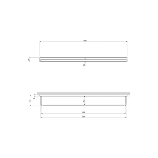 Omnires DARLING wieszak na ręcznik, 61 cm, czarny półmat DA70216BL