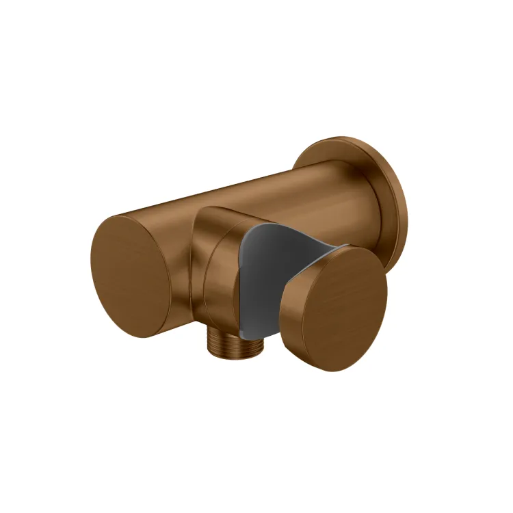 Kohlman Uchwyt słuchawkowy z przyłączem wody Axel BRUSHED COPPER QW004AEBC