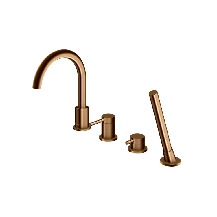 Kohlman Bateria wannowa z obrotową wylewką Axel BRUSHED COPPER QB244ABC