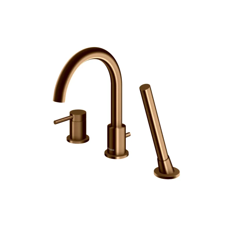 Kohlman Bateria wannowa z obrotową wylewką Axel BRUSHED COPPER QB241ABC