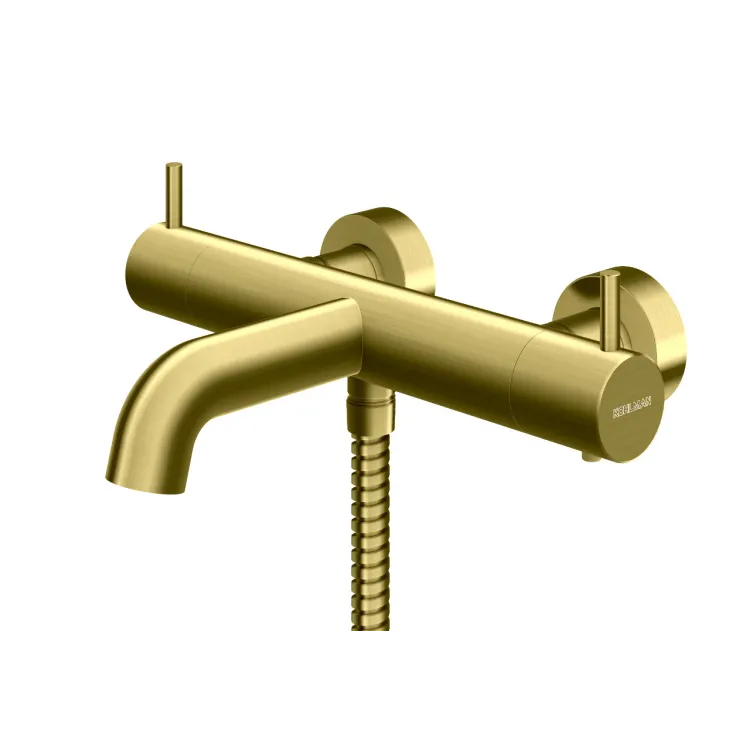 Kohlman Bateria wannowo-prysznicowa termostatyczna Axel BRUSHED GOLD QW710AGDB