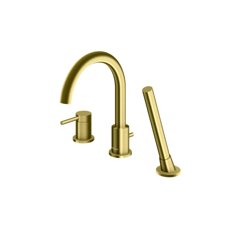 Kohlman Bateria wannowa z obrotową wylewką Axel BRUSHED GOLD QB241AGDB