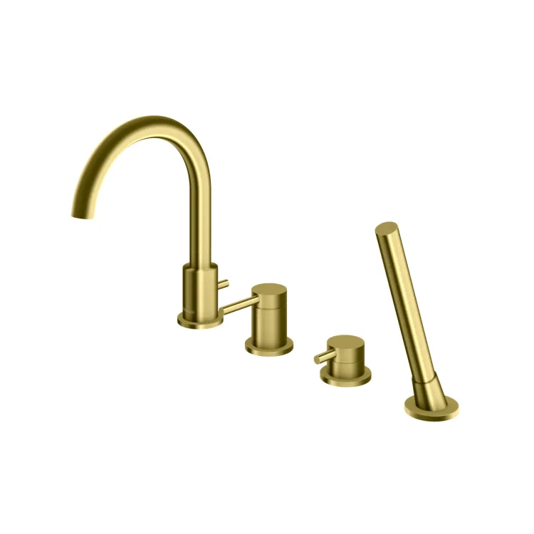 Kohlman Bateria wannowa z obrotową wylewką Axel BRUSHED GOLD QB244AGDB