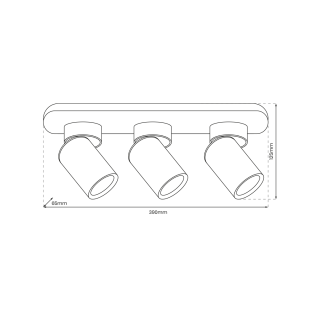 Lampa Sufitowa Andy 3xGU10 Biały + Złoty ML9936