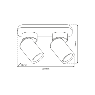 Lampa Sufitowa Andy 2xGU10 Biały + Złoty ML9934