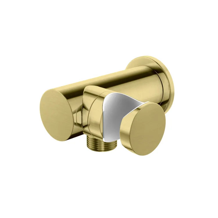 Kohlman Uchwyt słuchawkowy z przyłączem wody Axel BRUSHED GOLD QW004AEGDB