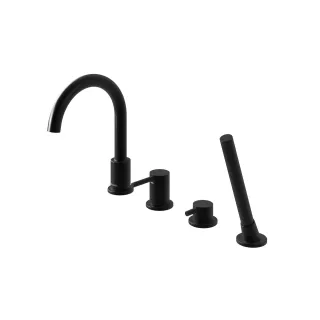 Kohlman Bateria wannowa z obrotową wylewką Axel BLACK...