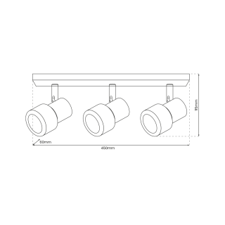 Lampa Sufitowa Cino 3xGU10 Biały + Chrom ML9948